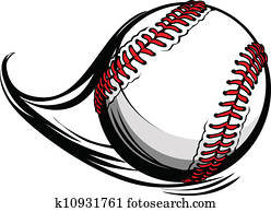em movimento, basebol, ou, softball, com, ata, e, movimento, linhas, vetorial