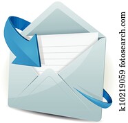 Email Icon With Blue Arrow Email Icon With Blue Arrow