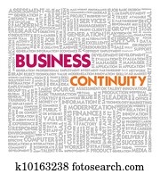 empresa / negocio, palabra, nube, para, concepto de la corporación mercantil, empresa / negocio, continuidad