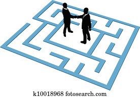 empresarios, equipo, hallazgo, conexión, en, laberinto