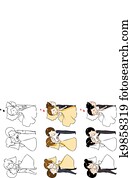 encantador, novia y novio