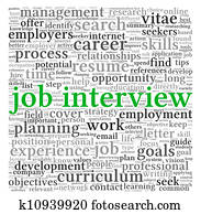 entrevista de trabajo, concepto, en, palabra, etiqueta, nube