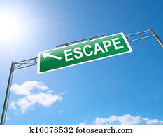 Escape concept.