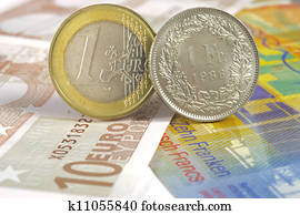 euro and swiss franc 