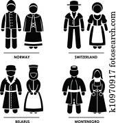 europa, klær, kostyme