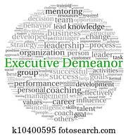 Executive Demeanor concept in word tag cloud