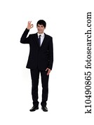 Executive gesture of satisfaction