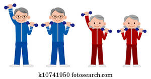 Exercising senior Exercising senior