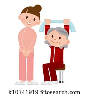 Exercising senior Exercising senior