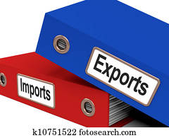 Export And Import Files Show International Trade Or Global Commerce Export And Import Files Show International Trade Or Global Commerce
