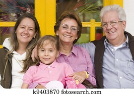Extended Family Group Outdoors