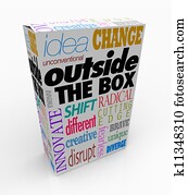 exterior, caixa, palavras, ligado, produto, pacote, inovação