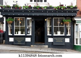 Exterior shot of a classic old Pub in London, UK