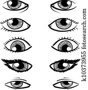 Eyes vector sketch Eyes vector sketch