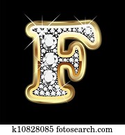 F gold and diamond bling F gold and diamond bling