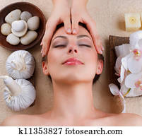 Facial Massage in Spa Salon