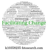 Facilitating Change concept in word tag cloud Facilitating Change concept in word tag cloud