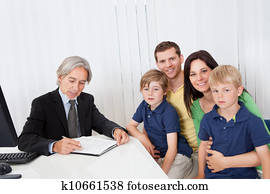 Family at business advisor office Family at business advisor office