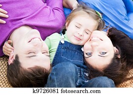 Family having fun outdoors