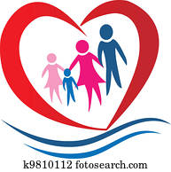Family heart logo vector Family heart logo vector