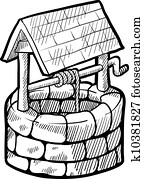 Farmhouse well sketch