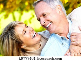 feliz, 3º edad, pareja.