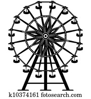 Ferris wheel vector silhouette Ferris wheel vector silhouette