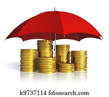 Financial stability, business success and insurance concept