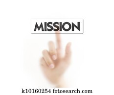 Finger pressing mission button Finger pressing mission button