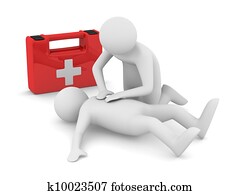 First aid. Artificial breath. Isolated 3D image First aid. Artificial breath. Isolated 3D image