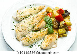 fish fillet with vegetables