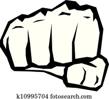 fist silhouette. fist silhouette.