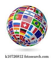 Flags globe Flags globe
