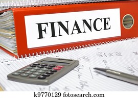 folder marked with finance folder marked with finance