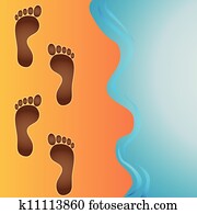 footprints in sand vector footprints in sand vector