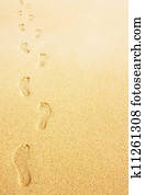 footprints in the sand background