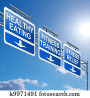 forma de vida sana, concept.