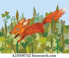 Fox in the grass funny cartoon Fox in the grass funny cartoon