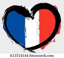 FRANCE HEARTSHAPE FLAG FRANCE HEARTSHAPE FLAG