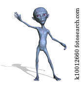 Friendly Alien Waving Friendly Alien Waving