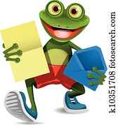 Frog with a letter Frog with a letter
