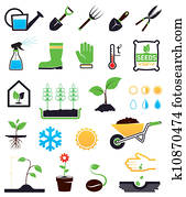 Gardening icons set Gardening icons set