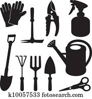 Gardening silhouettes