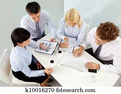 gesammelt, geschäftsmenschen