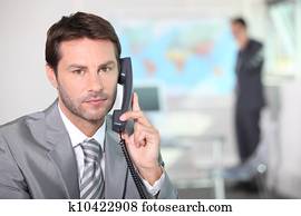 geschäftsmann, telefon