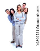 gesellschaft, von, glücklich, leute.