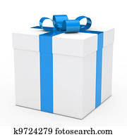 gift box blue ribbon gift box blue ribbon