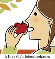 Girl eating apple Girl eating apple