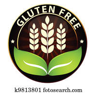 Gluten, livre, alimento, ícone