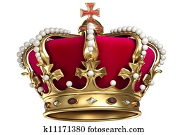 Gold crown with gems Gold crown with gems
